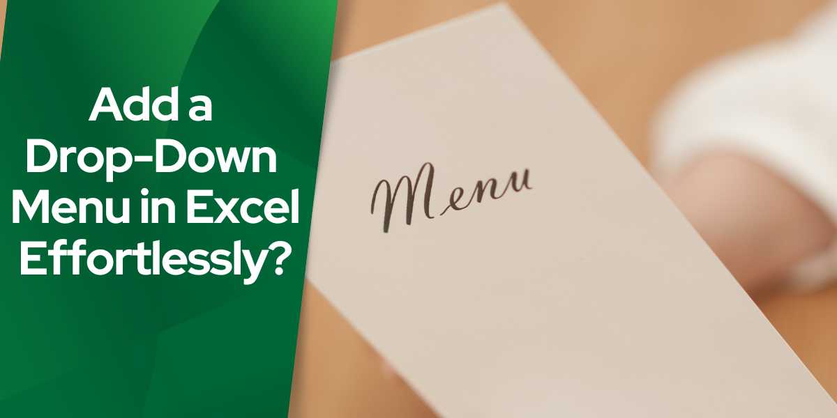 Add a Drop-Down Menu in Excel Effortlessly