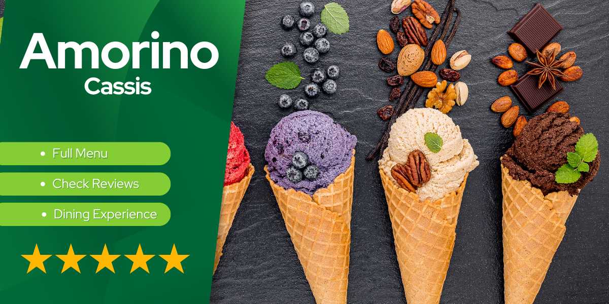 Amorino, Cassis - Delightful Ice Creams and Full Menu